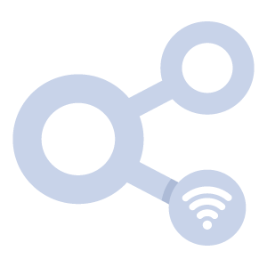 Connected devices icon representing Internet of Things.