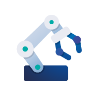 Robotic arm icon representing Test Automation Health Check.