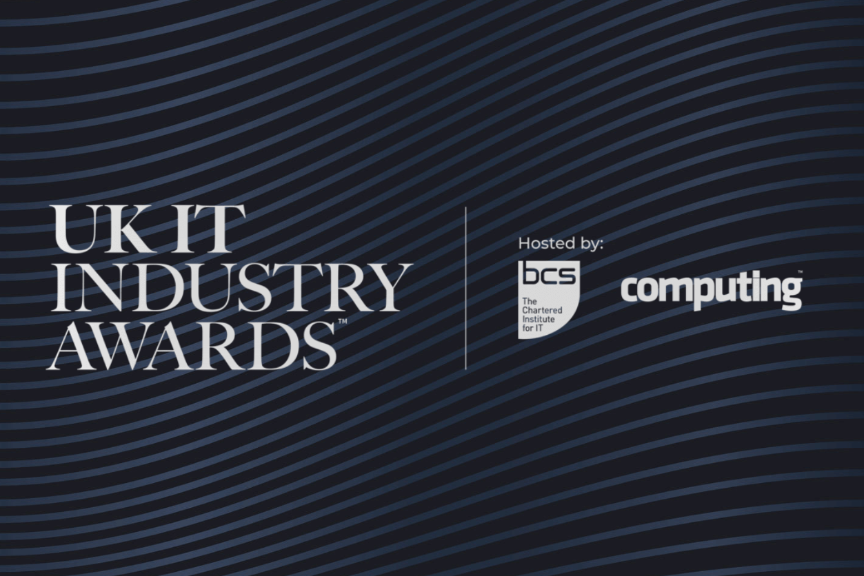 UK IT Industry Awards Logo with blue background